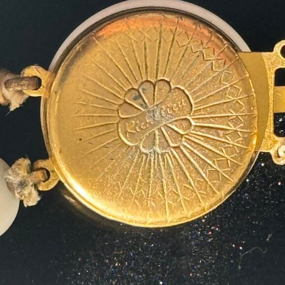 Vintage Richelieu Chunky‎ White Beaded Statement Necklace Double Strand - Picture 4 of 4